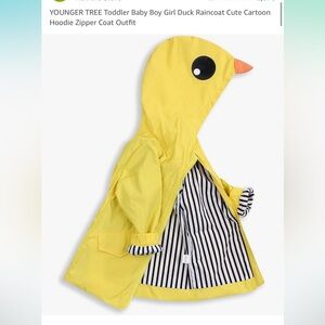 YOUNGER TREE Toddler Duck Raincoat